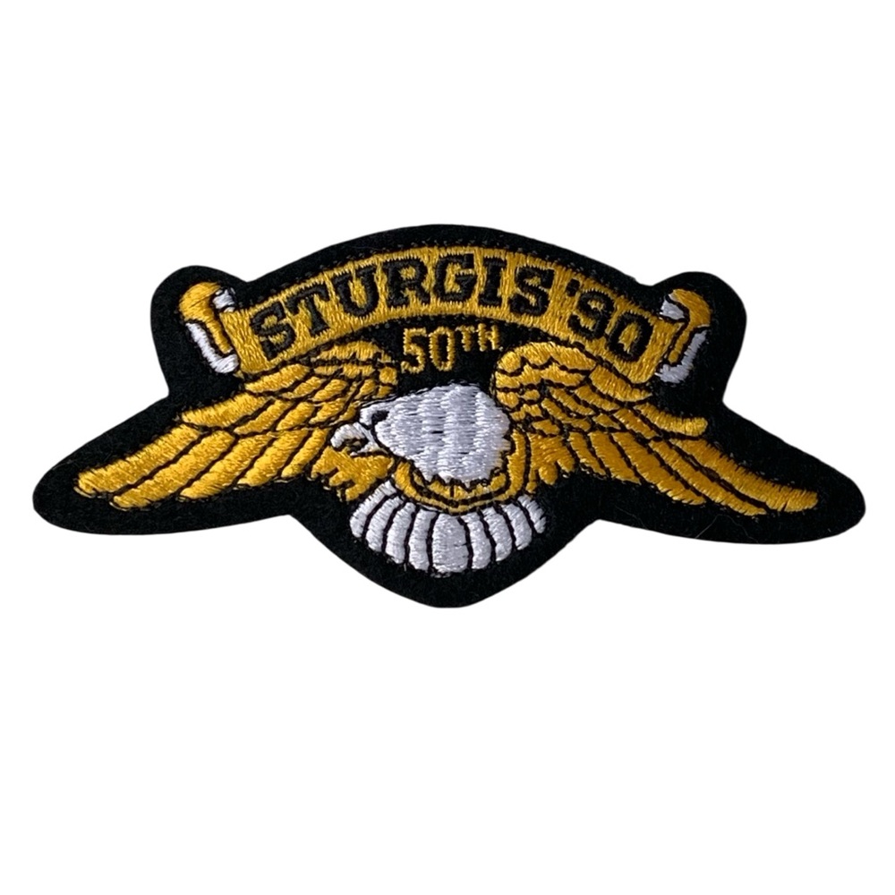 NEW Sturgis '90 Embroidered 50TH Anniversary Patch Harley Davidson Motorcycle